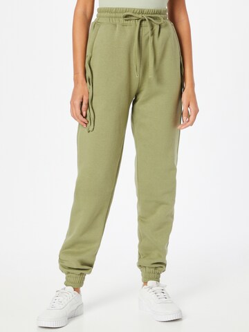 Tapered Pantaloni de la Public Desire pe verde: față