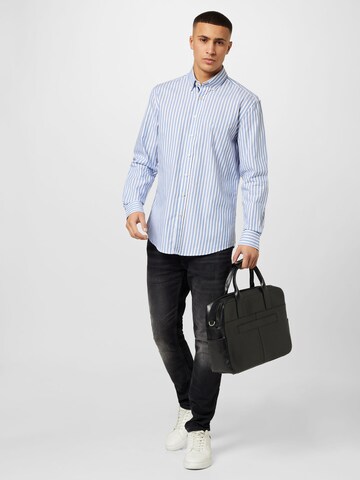 FYNCH-HATTON Regular fit Button Up Shirt in Blue