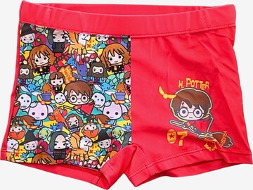 Harry Potter Board Shorts 'Harry Potter Badehose' in Red: front
