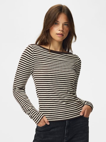 PIECES Shirt 'PCSof' in Braun: Vorderseite