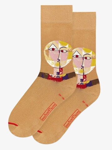 MuseARTa Socken 'Paul Klee - Senecio' in Orange: Vorderseite