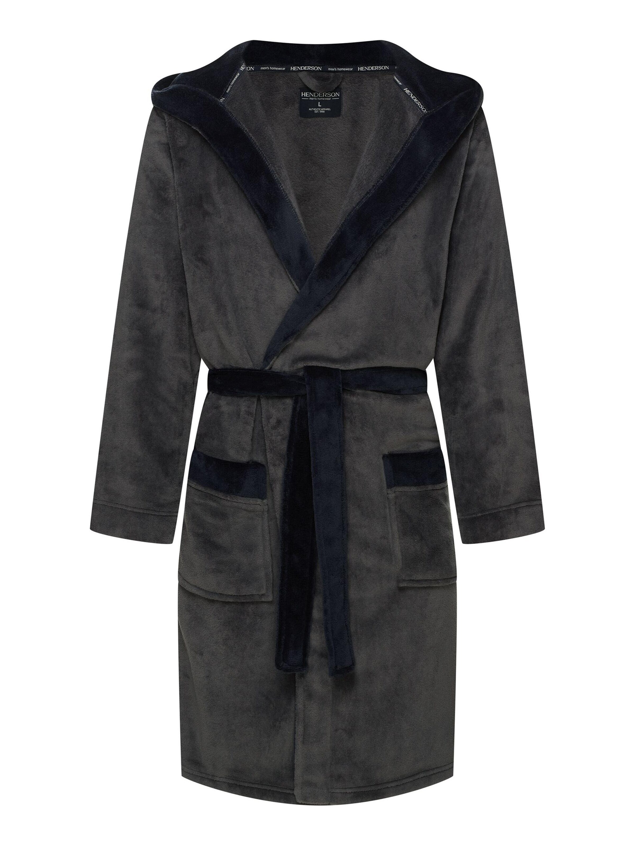 Henderson Short Bathrobe 'Natch' in Grey