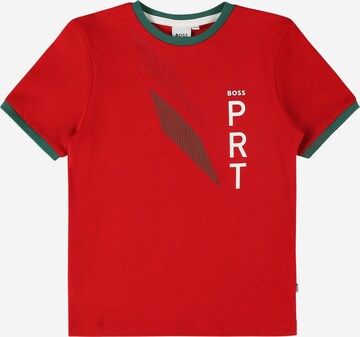 BOSS Kidswear Shirt in Rood: voorkant