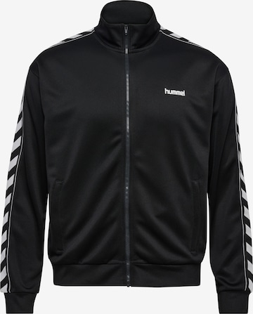Hummel Sports sweat jacket in Black: front