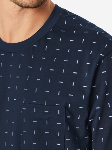 SCHIESSER Short Pajamas 'Comfort Essentials' in Blue