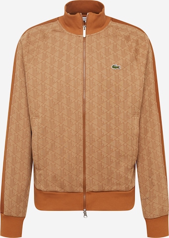 Veste de survêtement LACOSTE en beige : devant