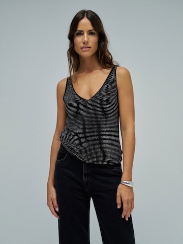 Haut Salsa Jeans en noir : devant