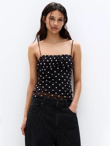 Pull&Bear Топ в черно: отпред