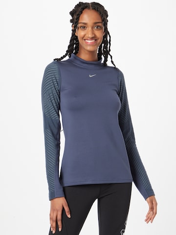 NIKE Performance shirt 'Pro' in Blue: front