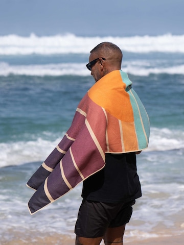 woodsandwaves - Toalla de playa 'Sunset Stripes' en Mezcla de colores
