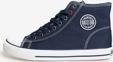 BIG STAR Sneakers hoog in Blauw: voorkant