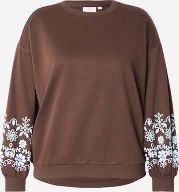 ONLY Carmakoma - Sudadera 'CARBrooke' en marrón: frente