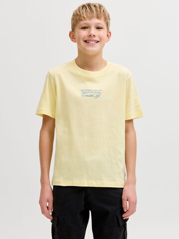 T-Shirt Jack & Jones Junior en jaune : devant