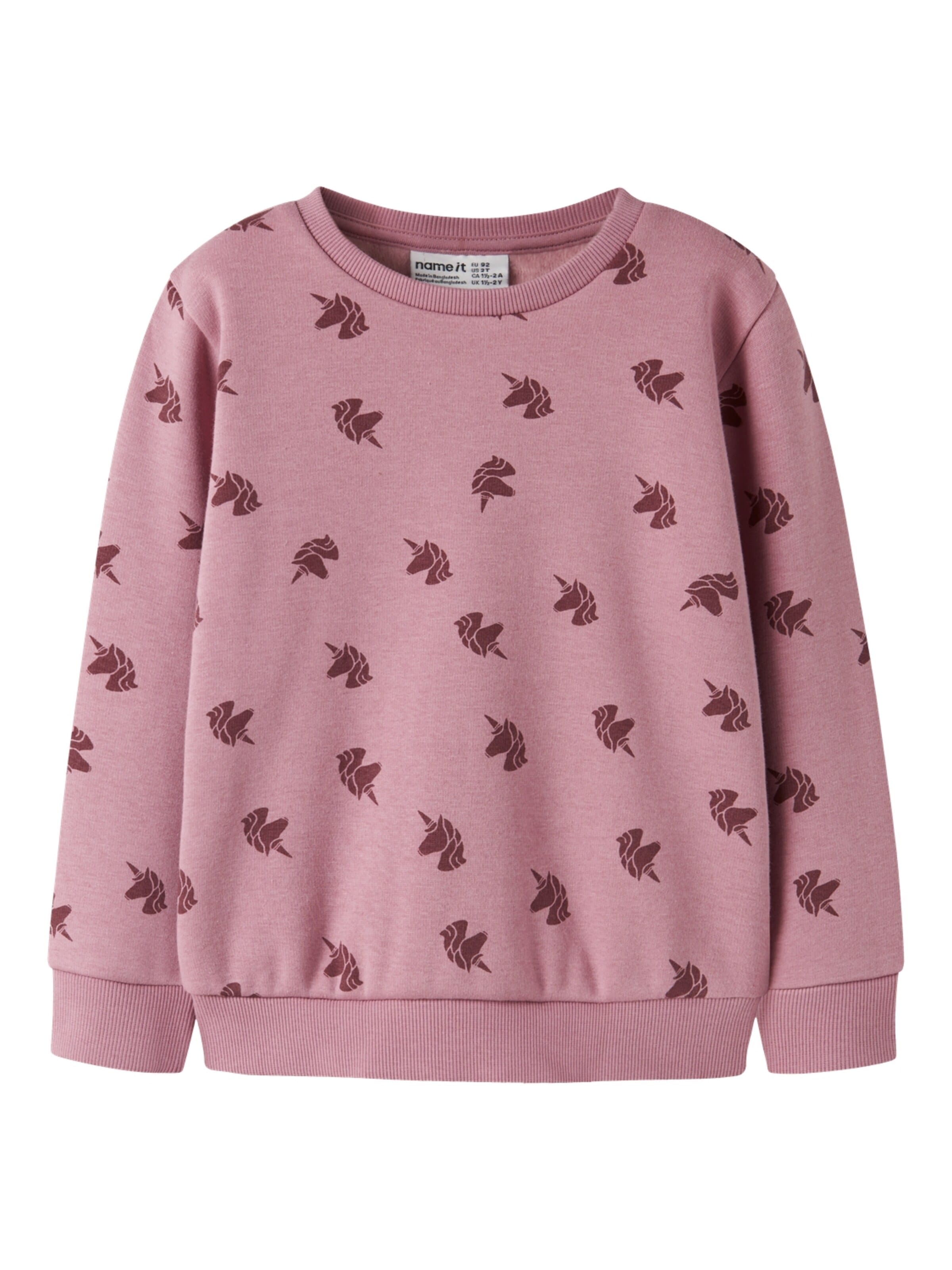 NAME IT Sweatshirt 'NMFDavina' in Lila: Vorderseite