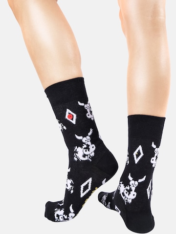 UNABUX Socks ' GRUMBLE IN THE JUNGLE ' in Black