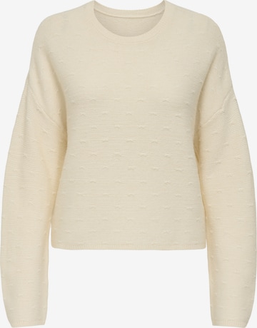 ONLY Пуловер 'ONLKATIA' в бяло: отпред