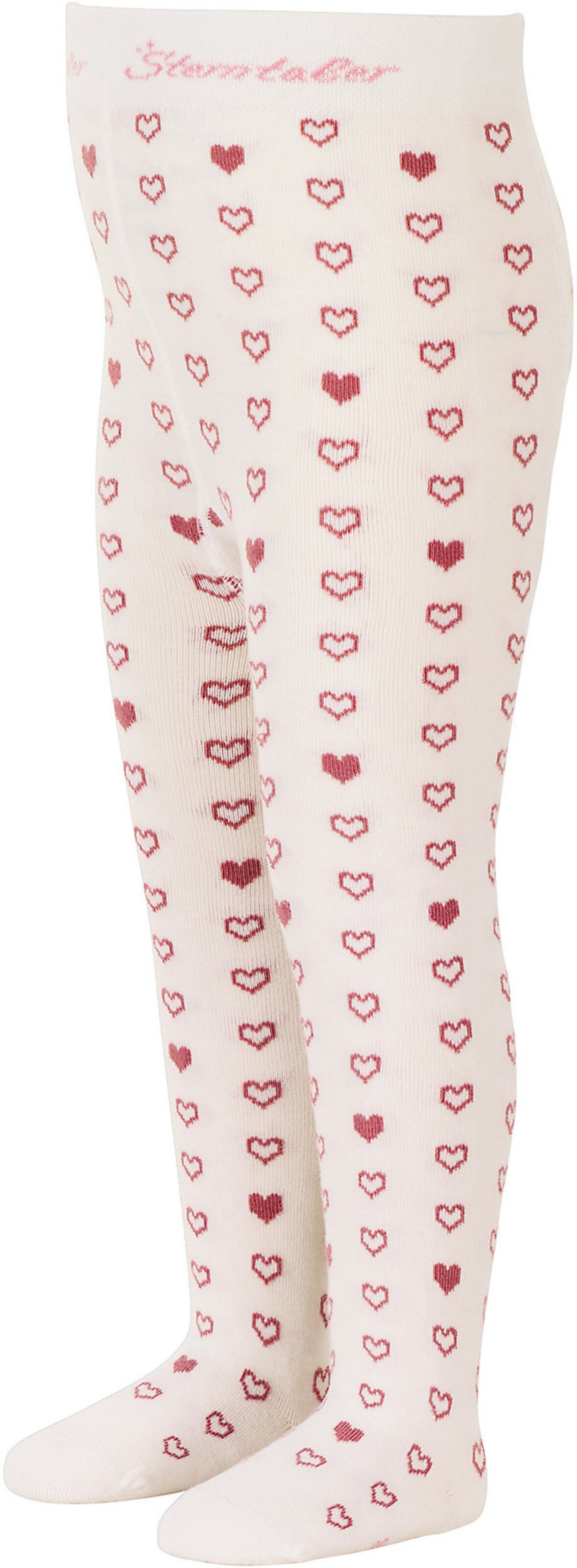 STERNTALER Tights 'Herzen' in White