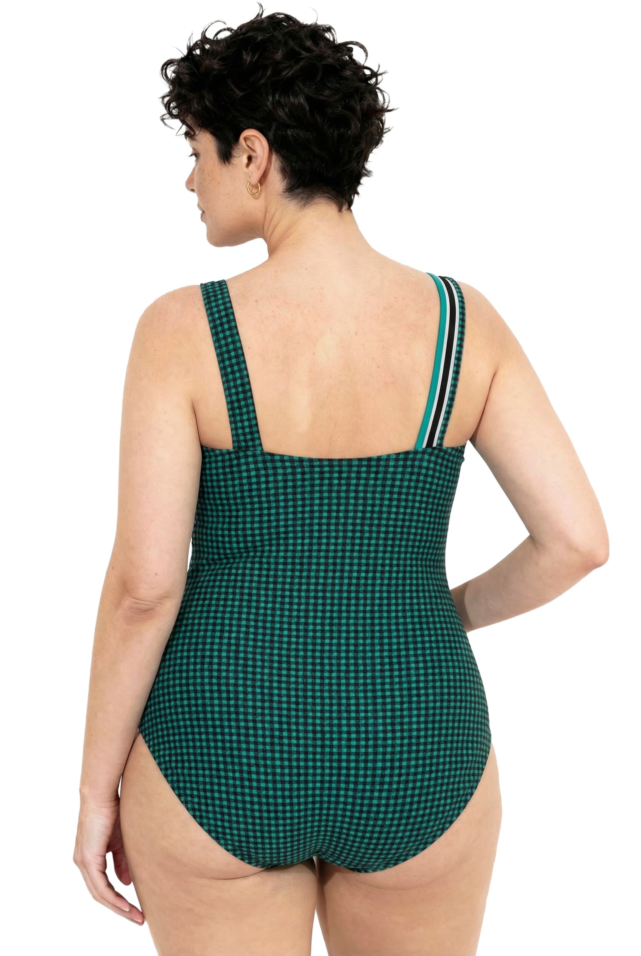 Ulla Popken Badeanzug in Schwarz