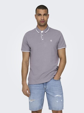 Only & Sons - Camisa 'Fletcher' em roxo: frente