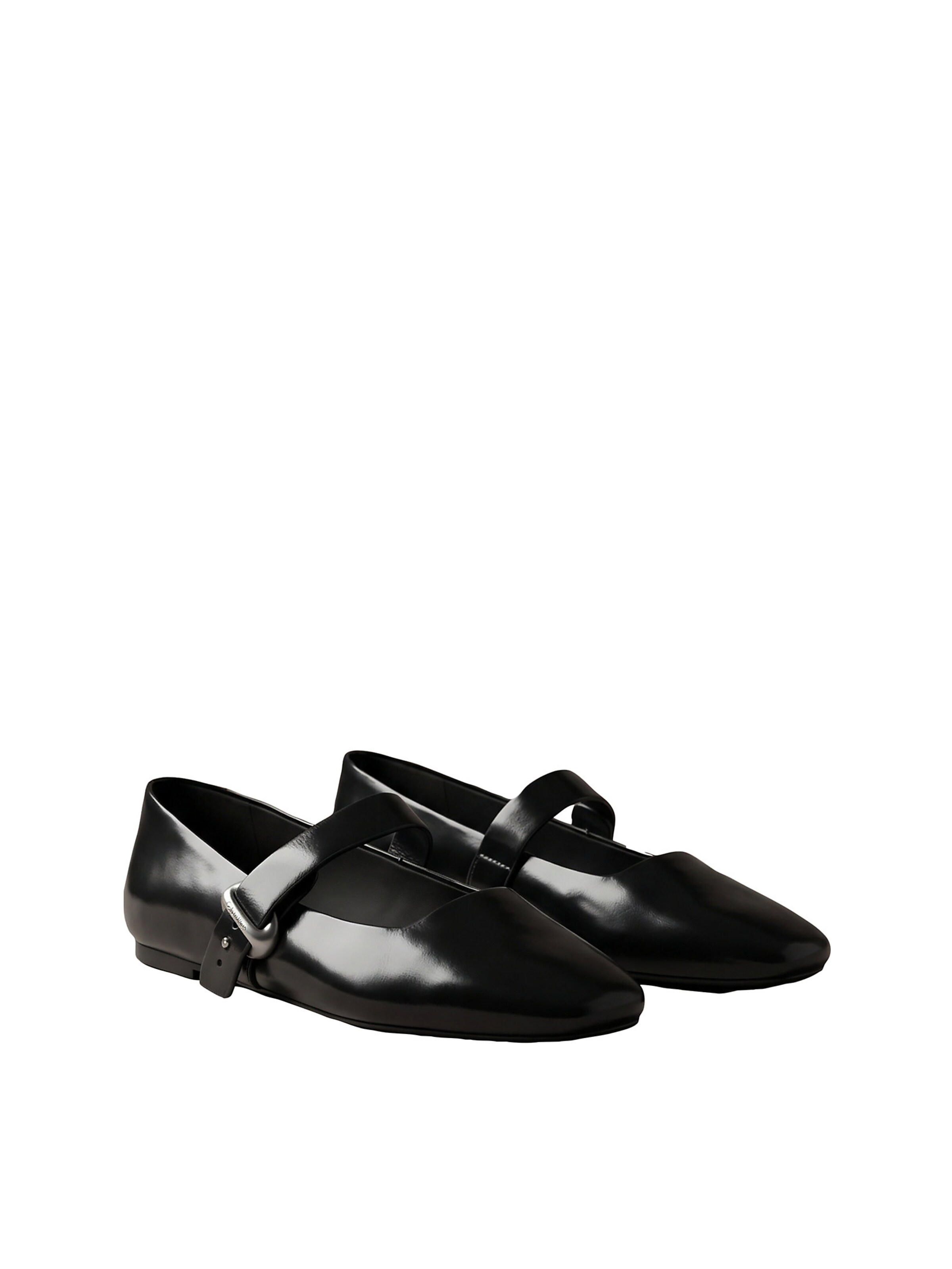 Calvin Klein Regular Ballet Flats with Strap in Black