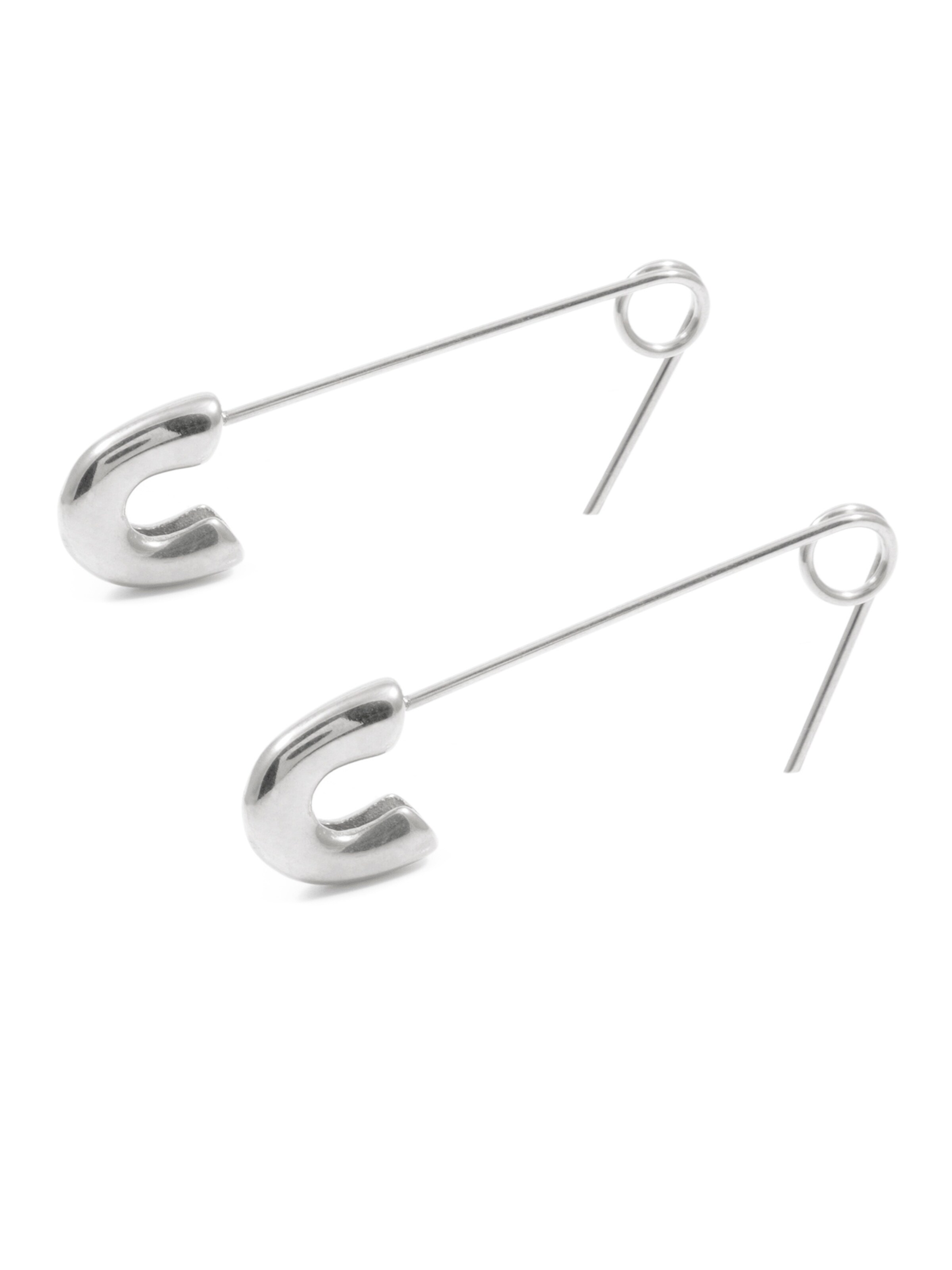 Hey Happiness Ohrringe 'Safety Pin' in Silber