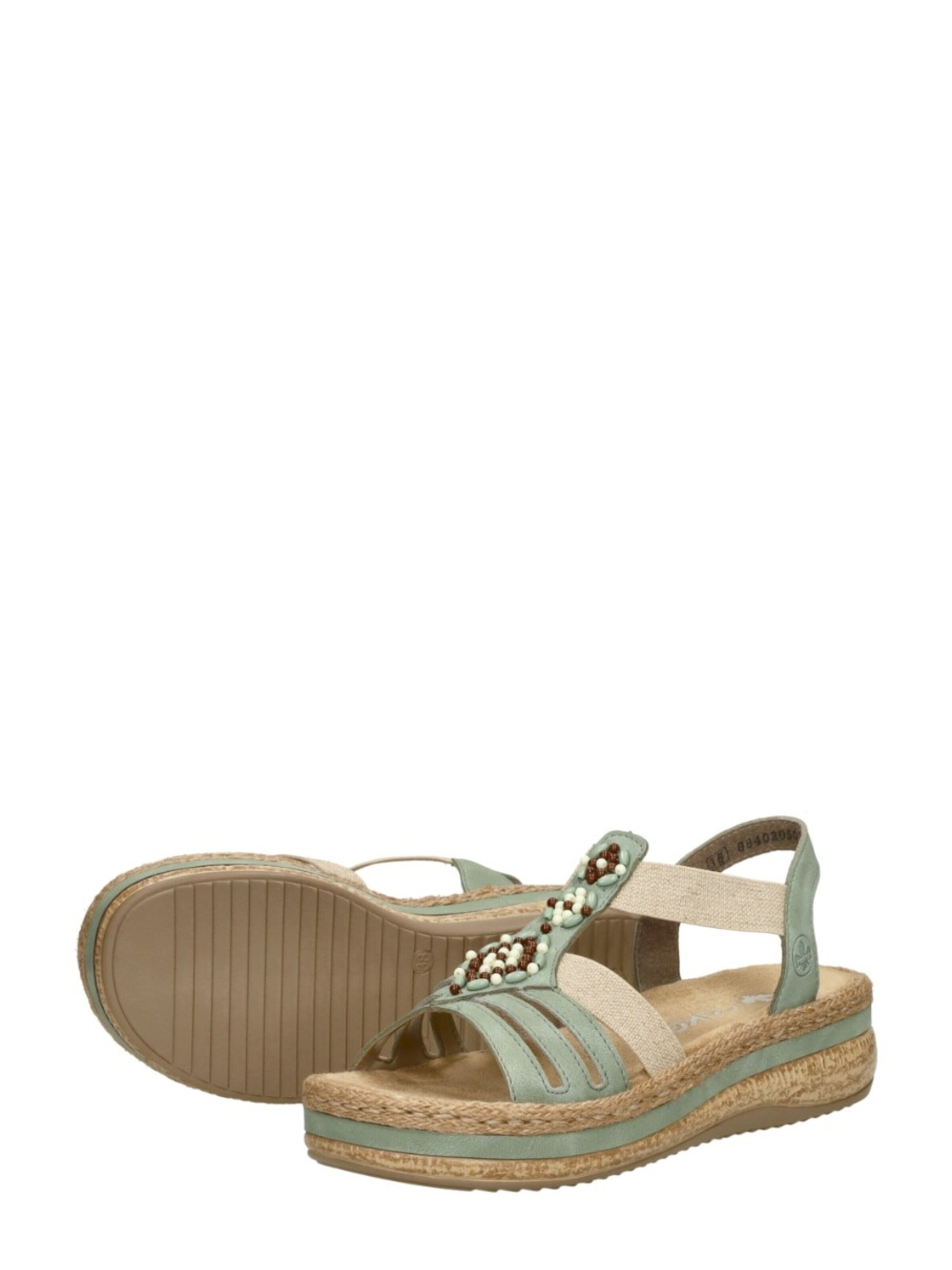 Rieker Sandal 'Sandalen Plat' in Green