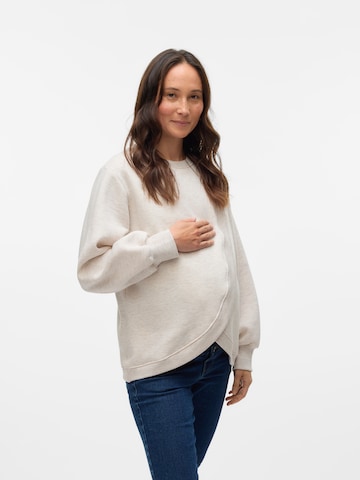 MAMALICIOUS Sweatshirt 'MLSina' in Beige: front