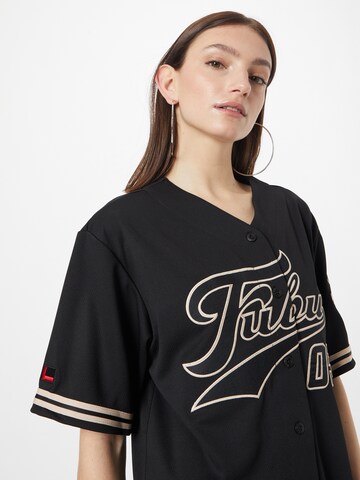 FUBU - Vestidos camiseiros 'Varsity Baseball' em preto