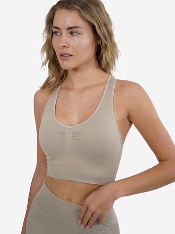 Bustier Soutien-gorge de sport Stark Soul en beige : devant