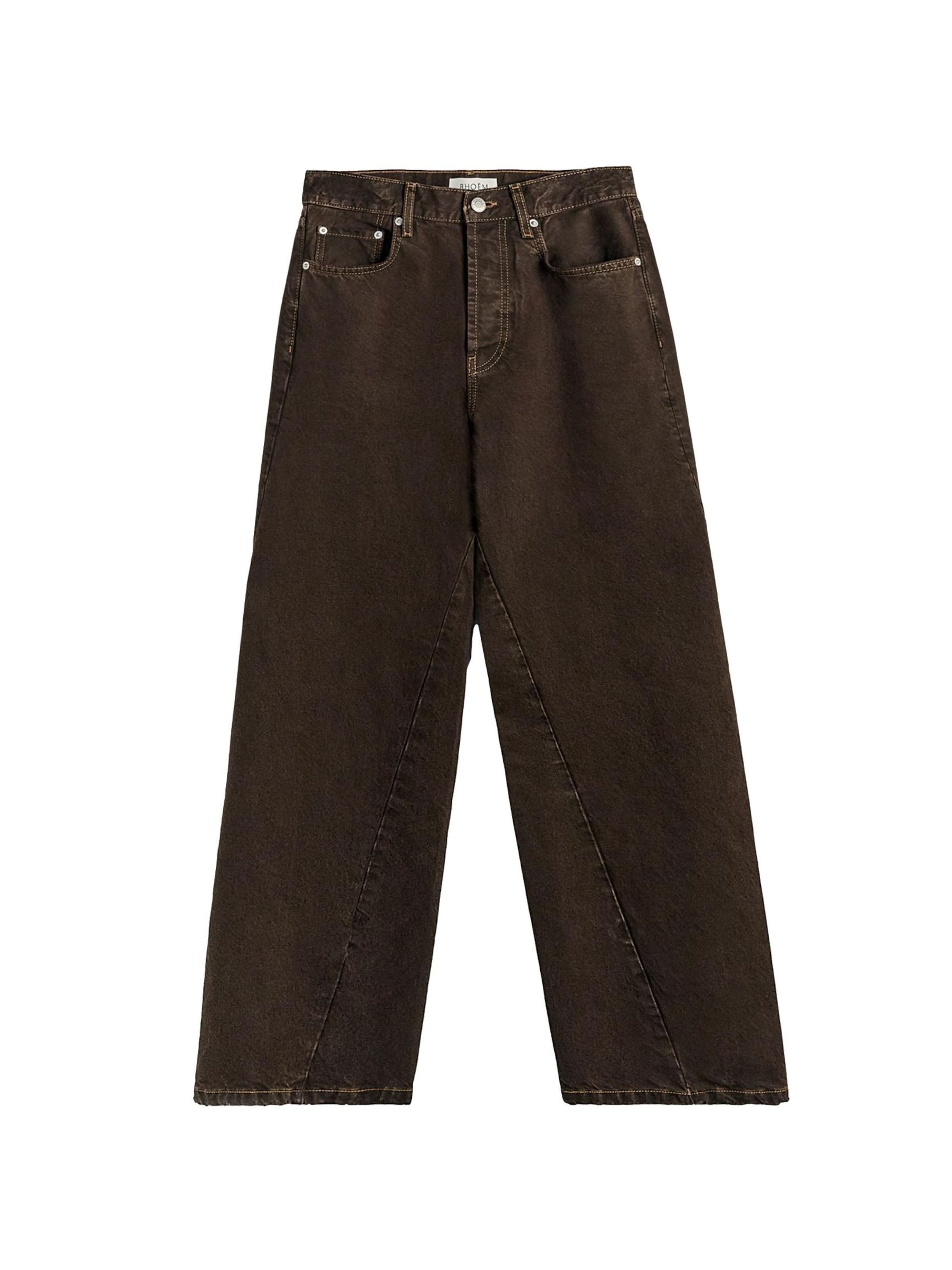 Bhoem Wide Leg Jeans in Braun: Vorderseite