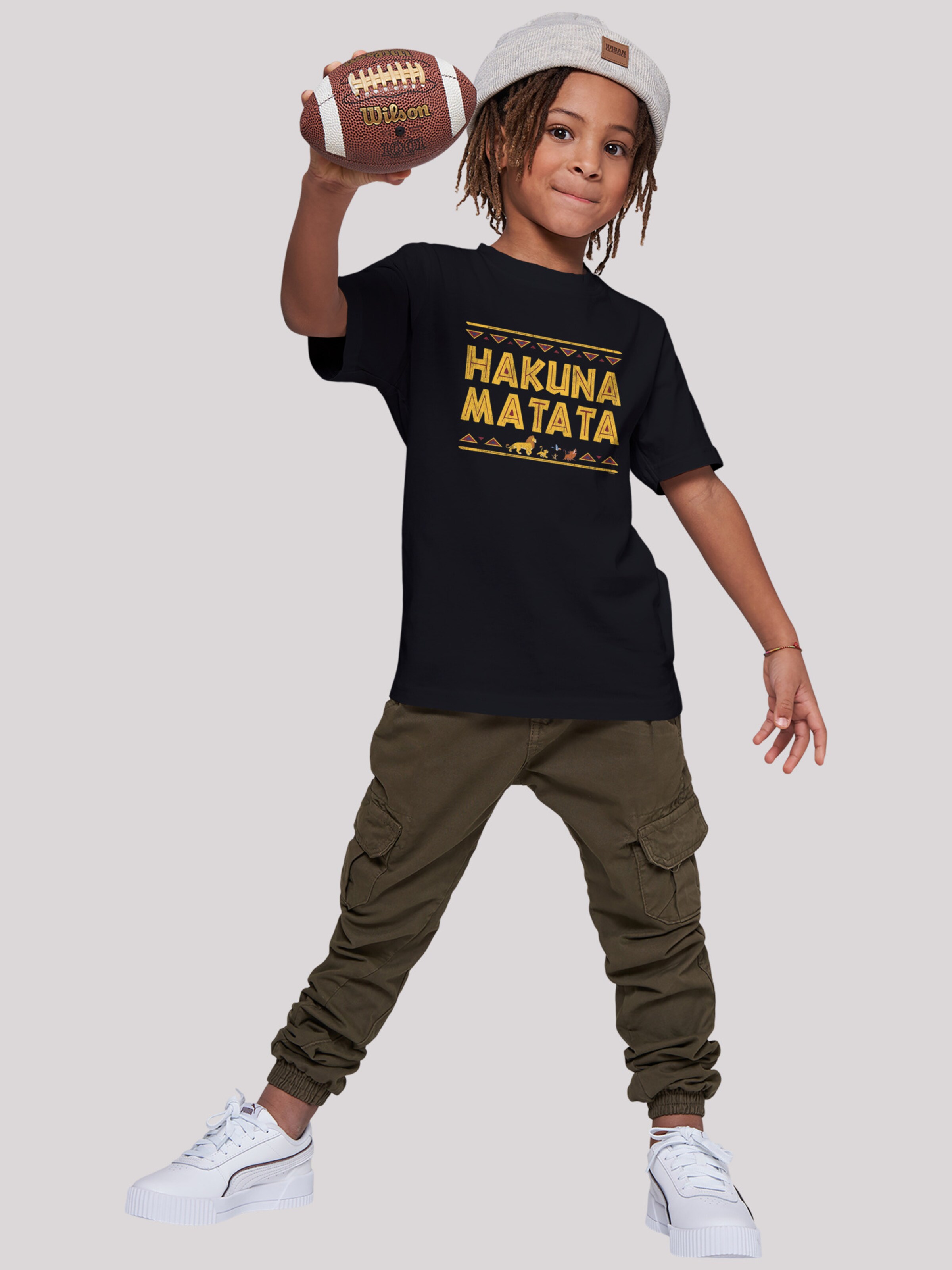 F4NT4STIC Shirt 'Disney König der Löwen Hakuna Matata' in Black | ABOUT YOU