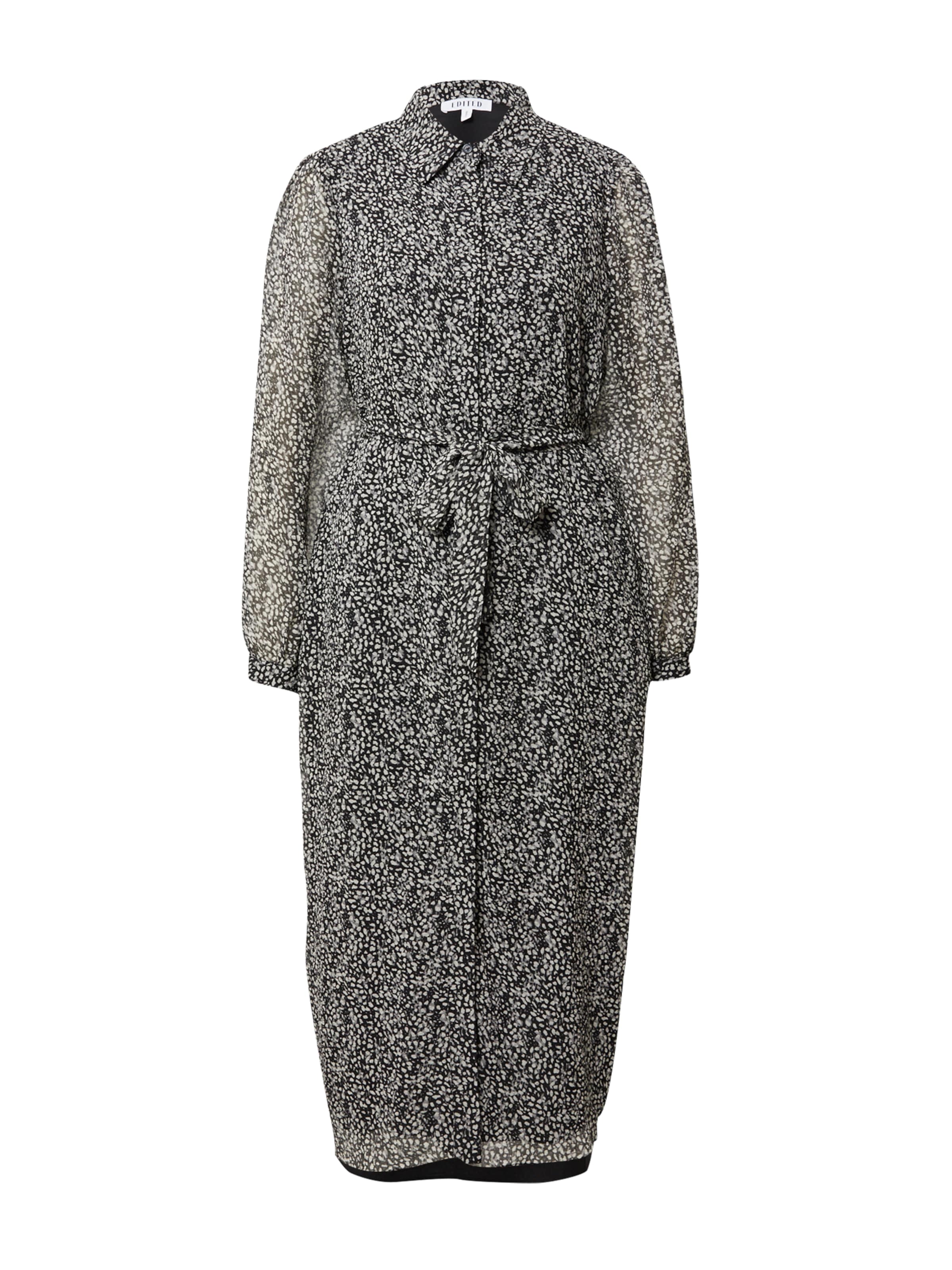 EDITED Košilové šaty 'Zakia' – černá: přední strana