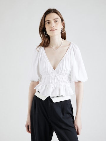 Abercrombie & Fitch Blouse in Wit: voorkant