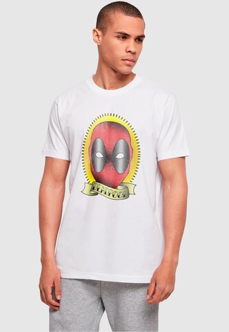 ABSOLUTE CULT Shirt 'Deadpool - Tattoo' in White: front