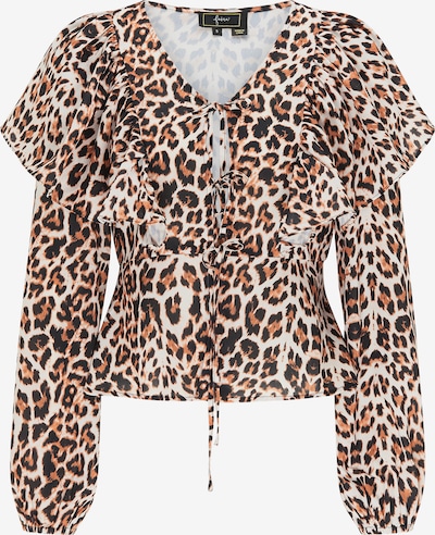 Palaidinė iš faina, spalva – rusva / juoda / balta, Prekių apžvalga