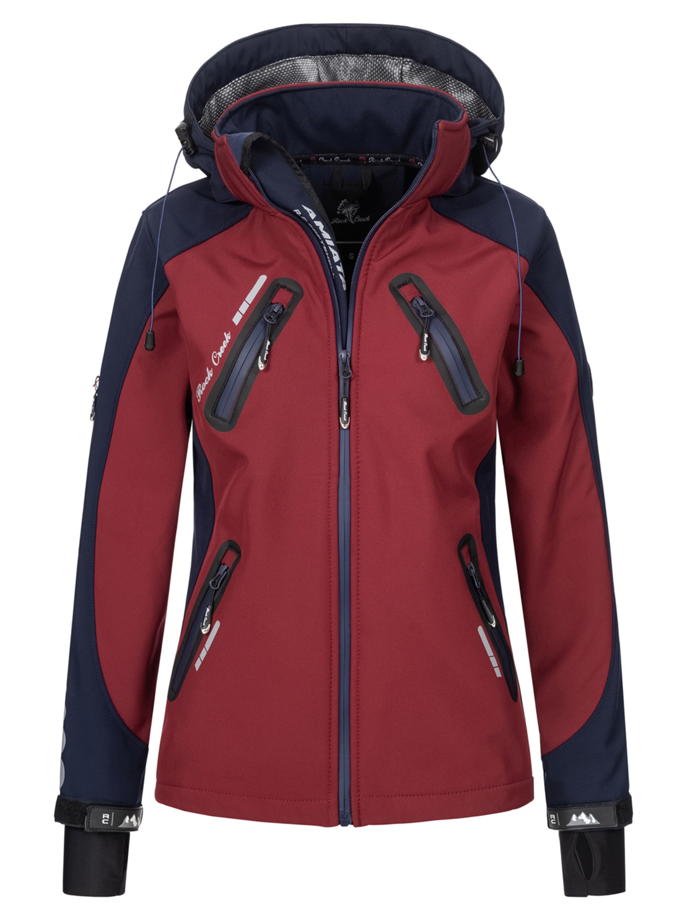 Rock Creek Outdoorjacke in Rot: Vorderseite
