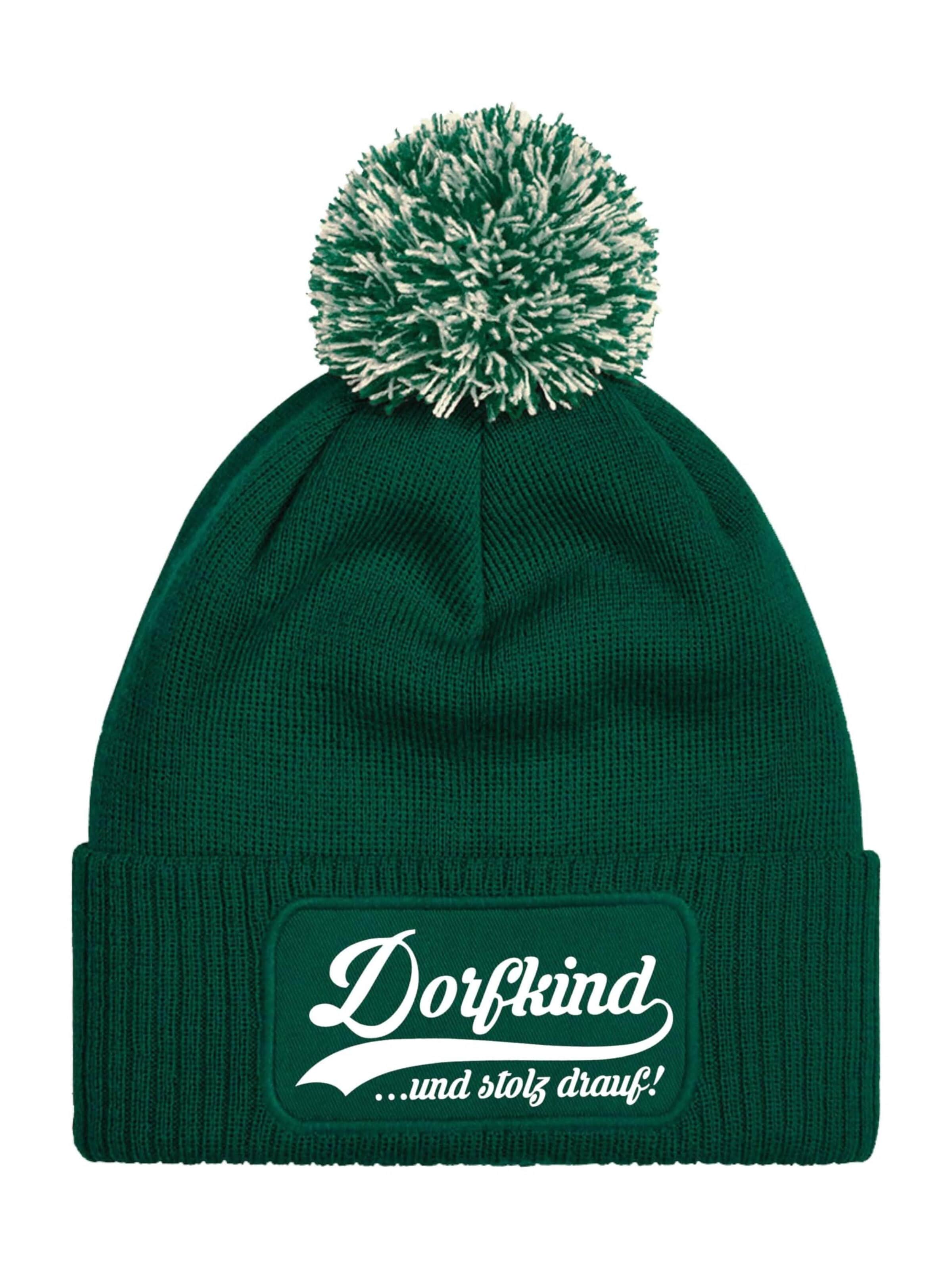 Youth Designz Beanie 'Dorfkind' in Green: front