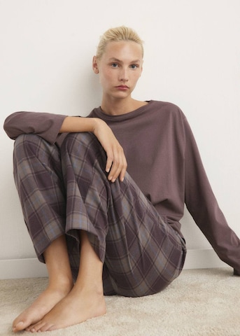 MANGO Pyjama 'Combofra' in Braun