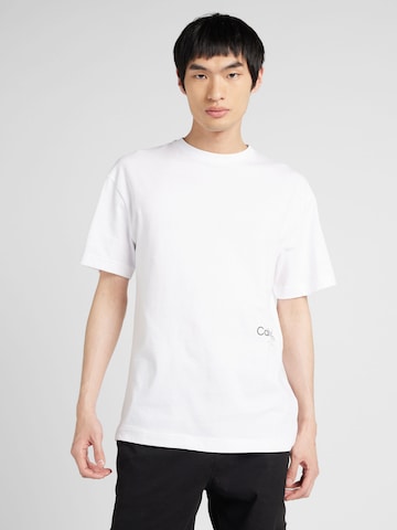Calvin Klein T-shirt 'OFF PLACEMENT' i vit: framsida