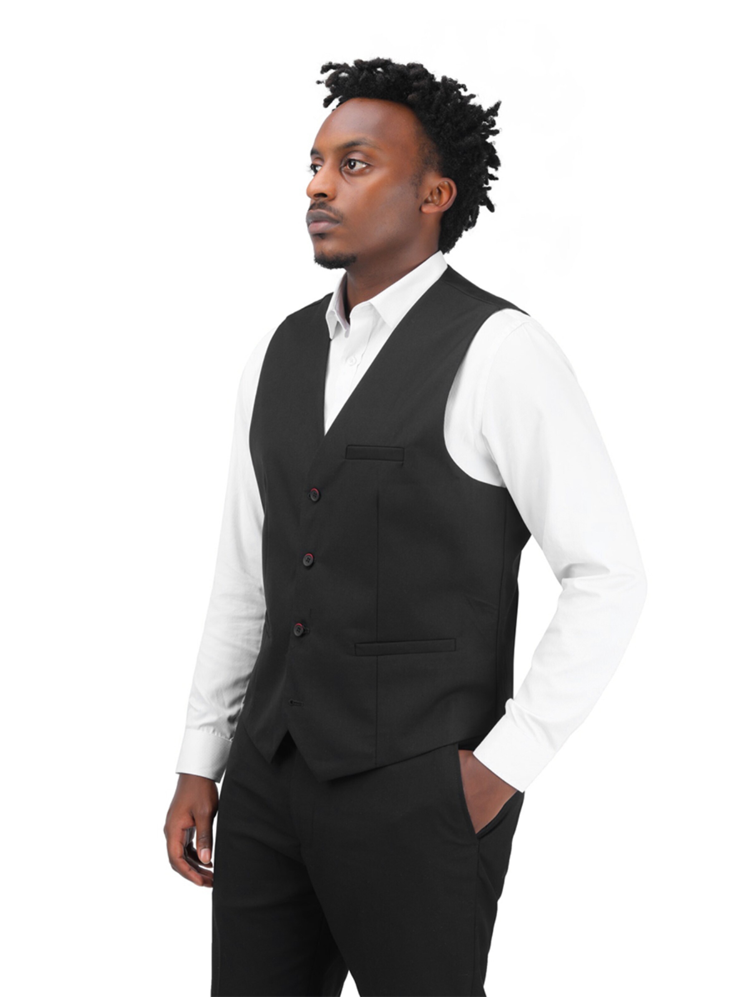 YOUTHUP Slimfit Anzug 'Trio'‌‌‌ in Schwarz