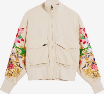 DesigualPrijelazna jakna - bijela boja: prednji dio