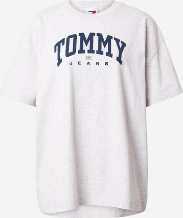 Tommy Jeans Oversized shirt 'VARSITY 1' in Grijs: voorkant