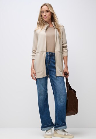 STREET ONE Sweatjacke in Beige