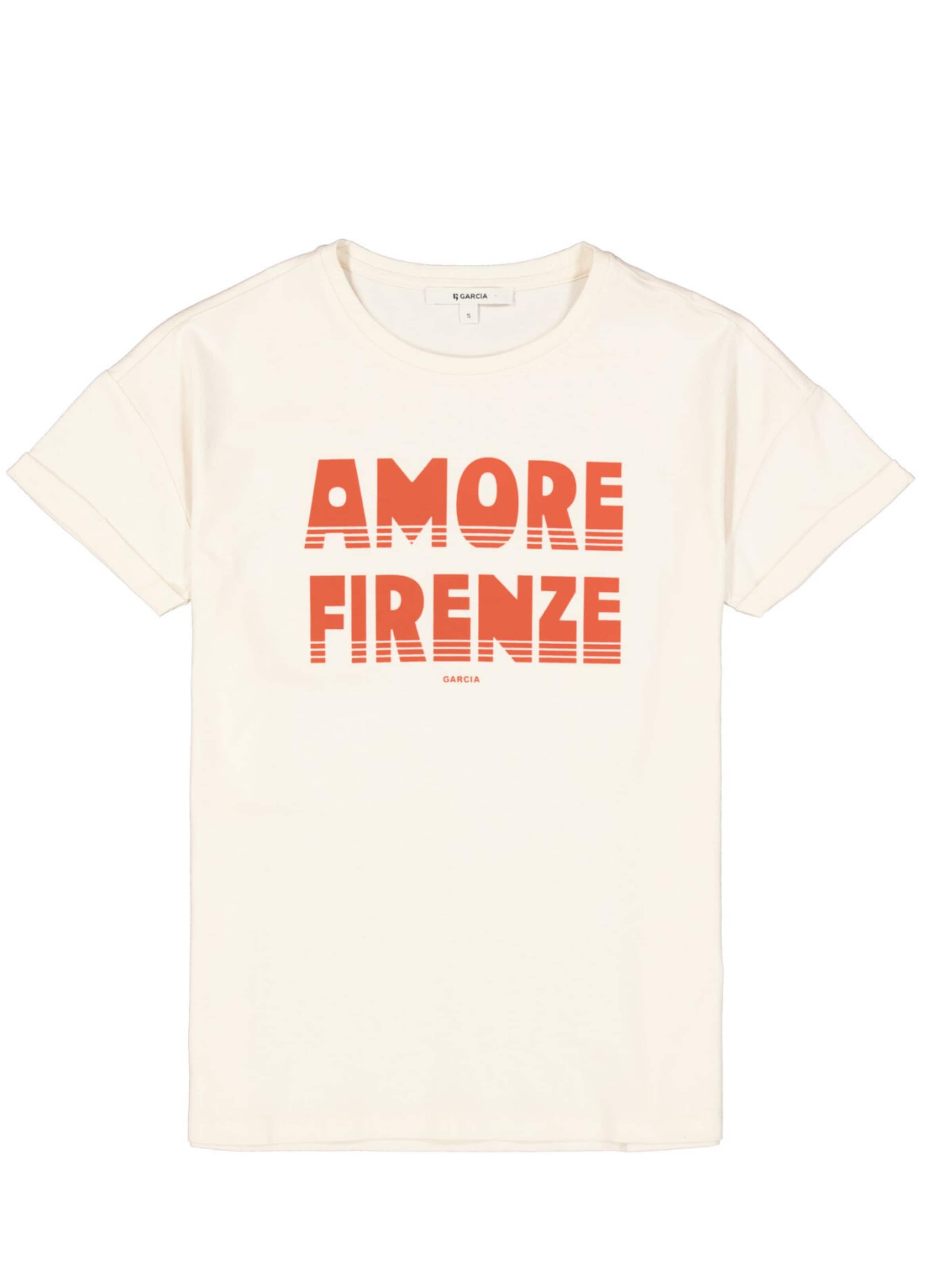 GARCIA T-shirt 'Garcia - Dames t-shirt' en L en crème, Vue avec produit