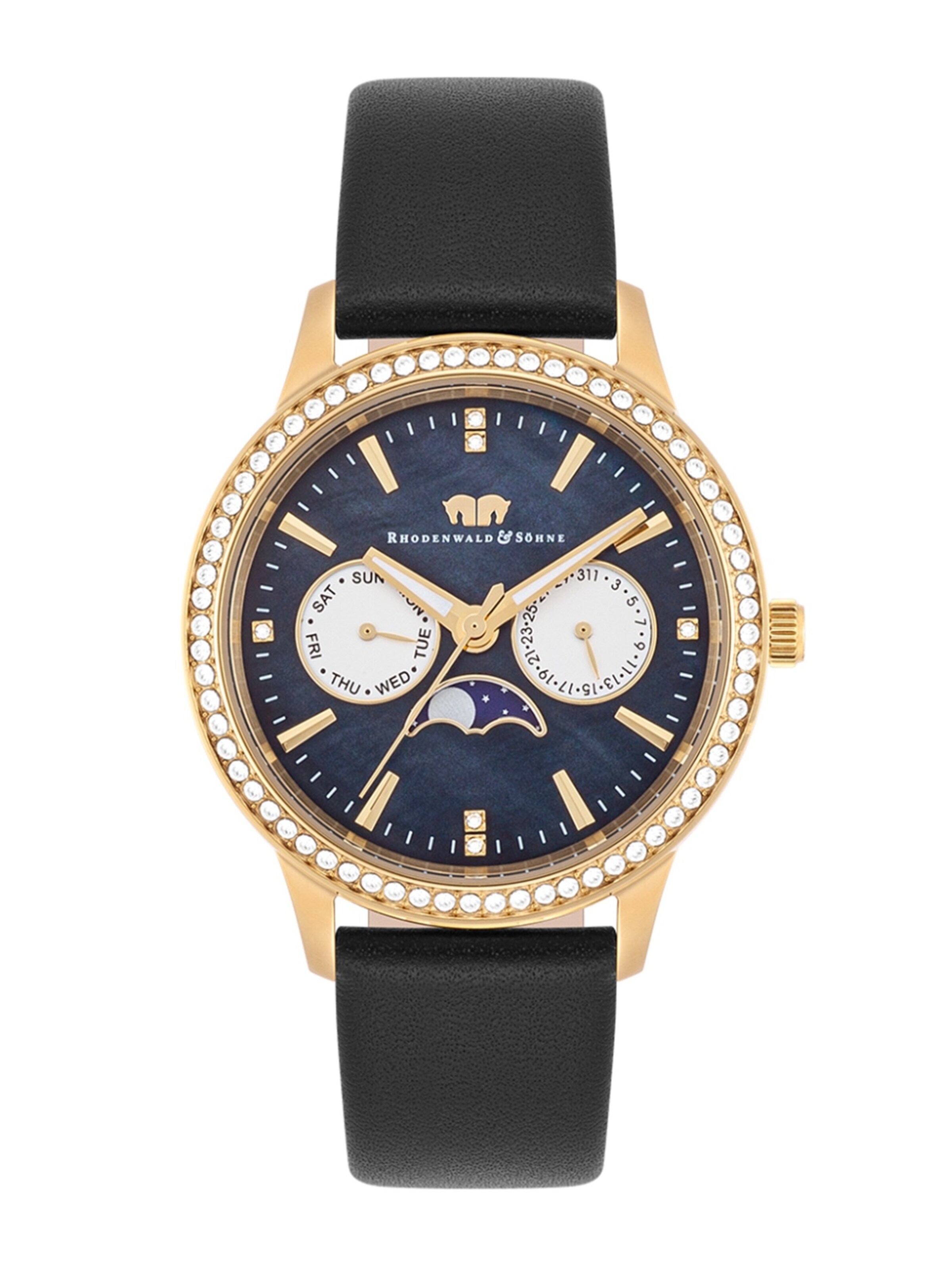 Montre à affichage analogique Rhodenwald & Söhne en noir : devant