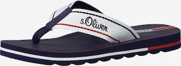 s.Oliver T-Bar Sandals in White: front