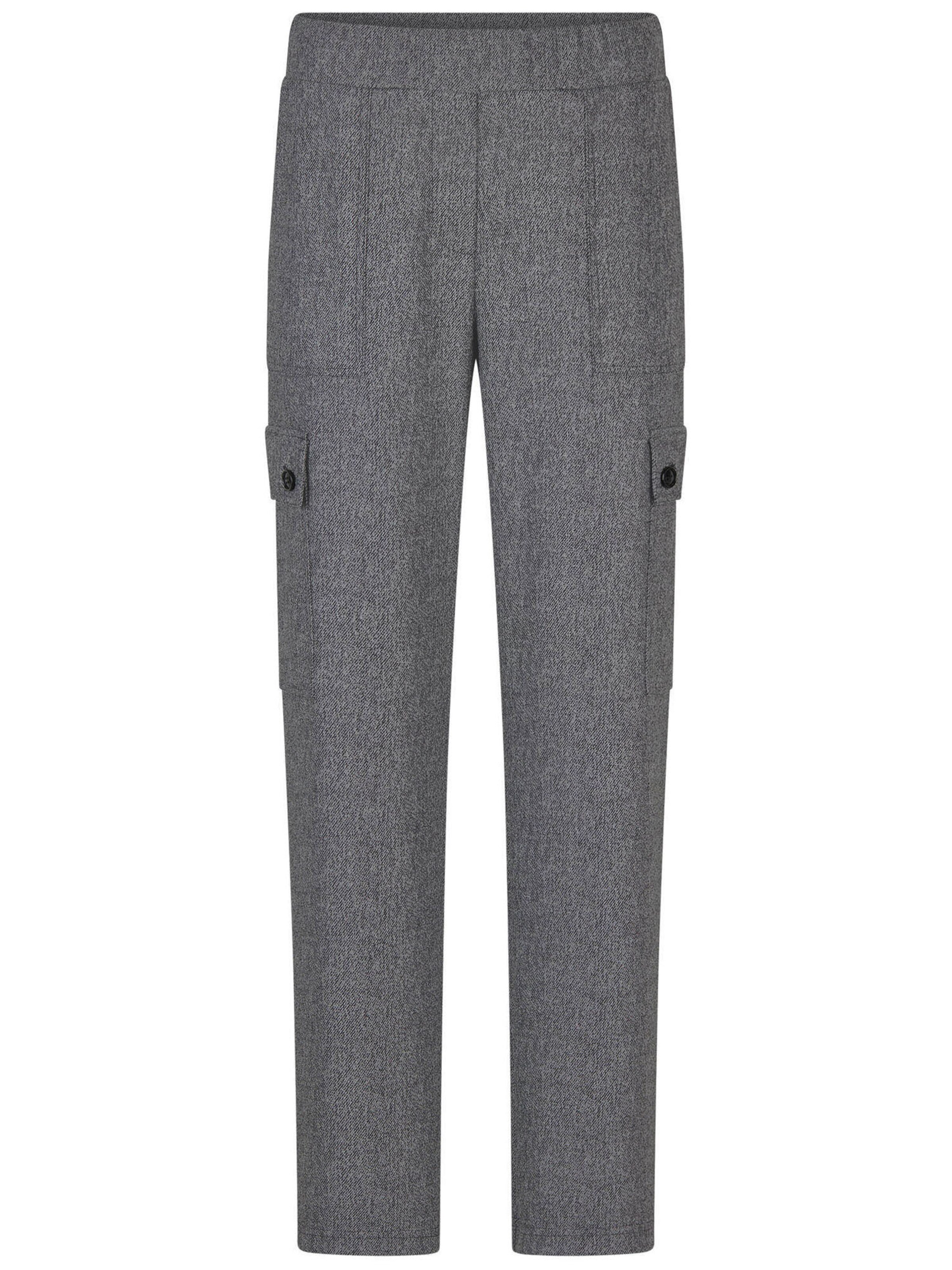 Goldner Loosefit Cargobroek 'Vera' in Grijs: voorkant