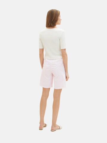 Regular Pantalon chino TOM TAILOR en rose