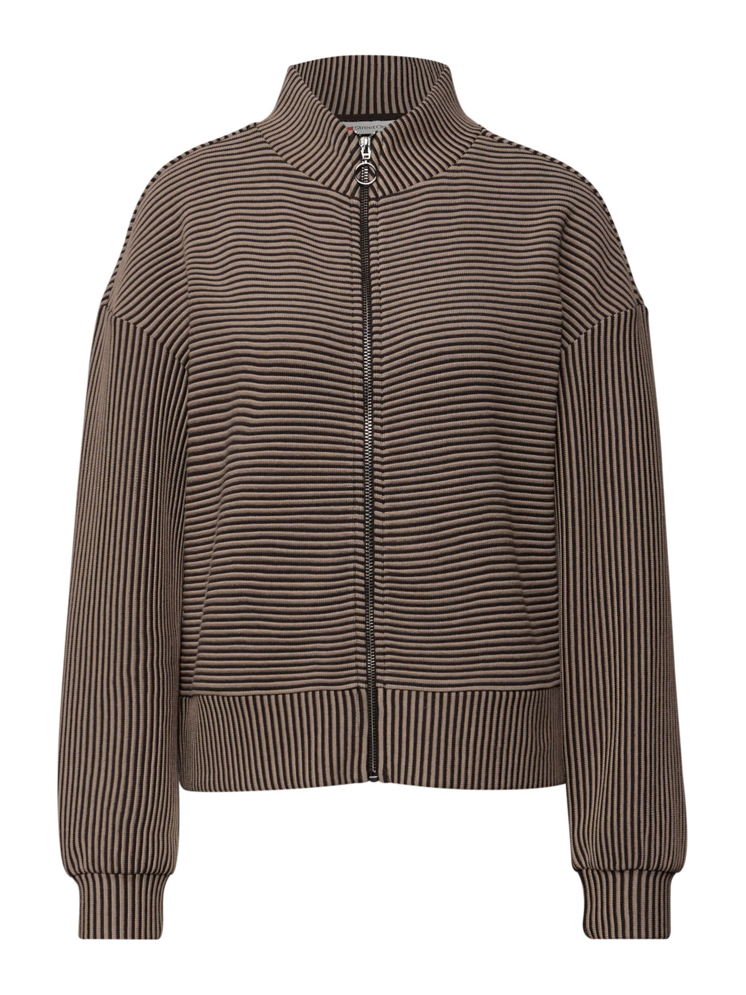 Veste de survêtement STREET ONE en marron : devant