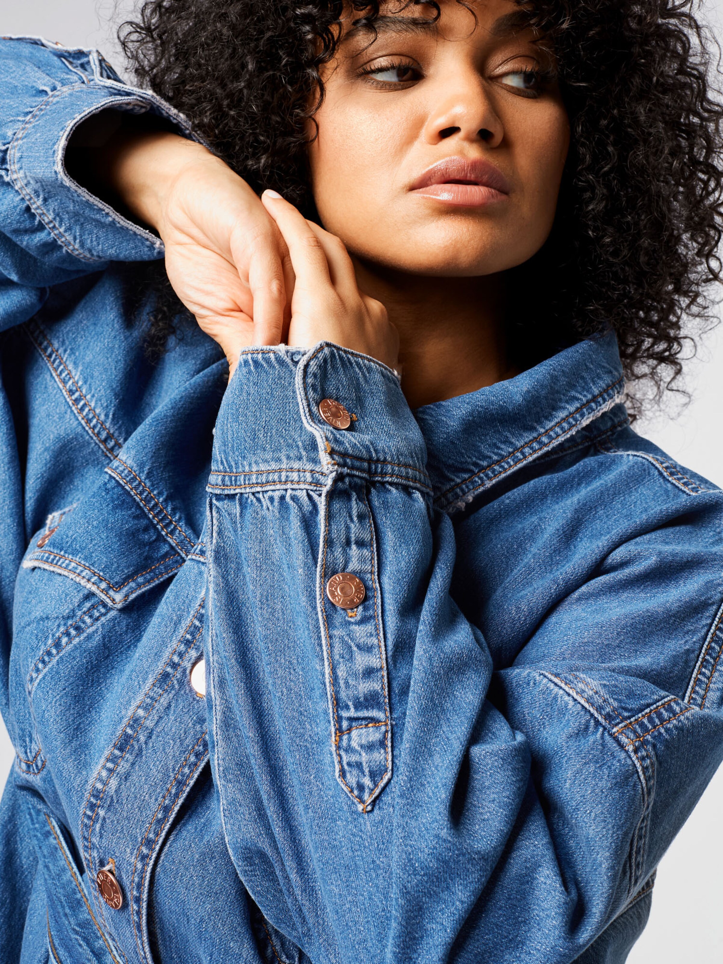 Frauen Große Größen River Island Plus Kleid 'Delano' in Blau - UJ23414 Frauen Große Größen River Island Plus Kleid 'Delano' in Blau - UJ23414